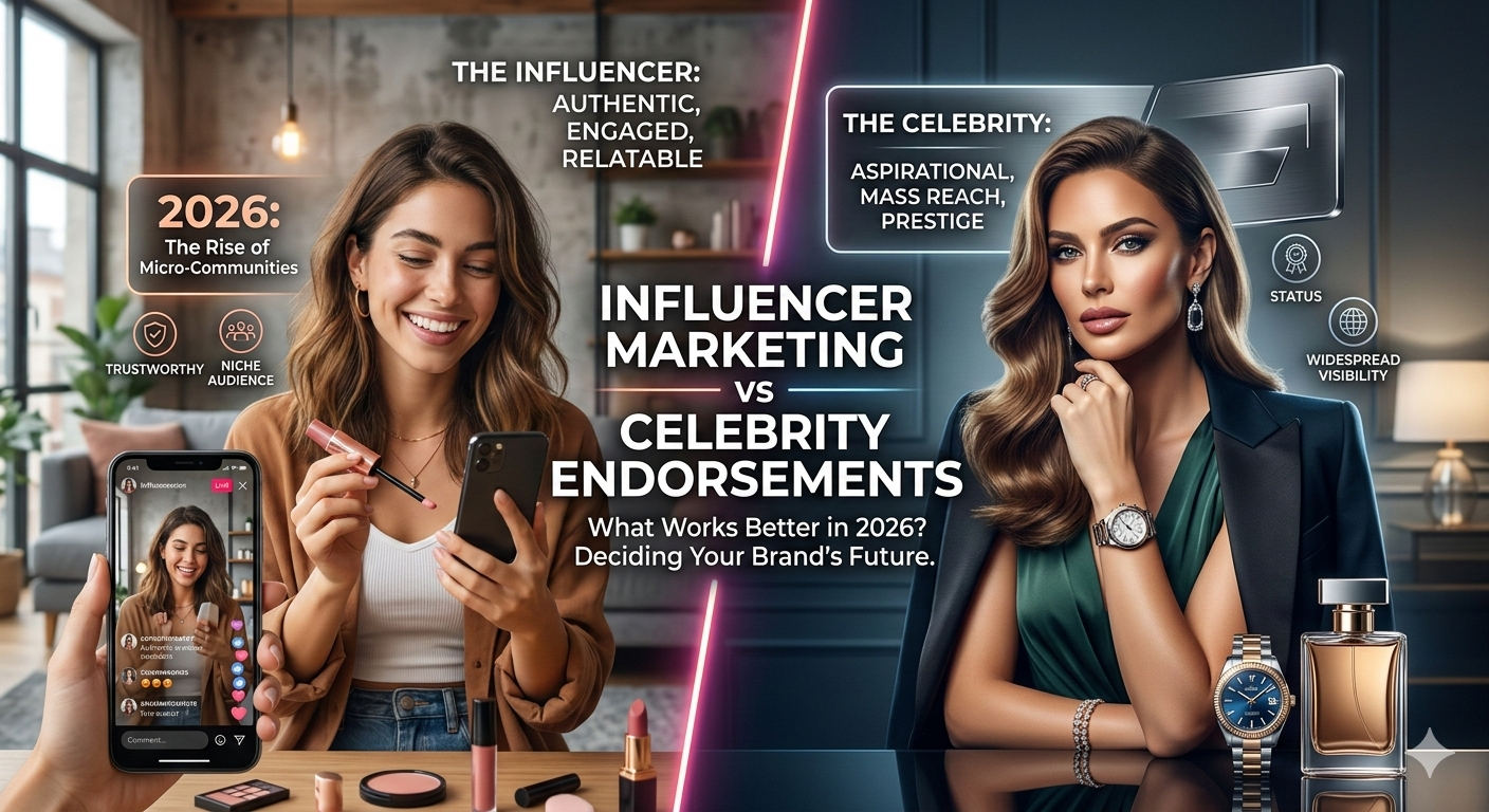 Influencer Marketing vs Celebrity Endorsements